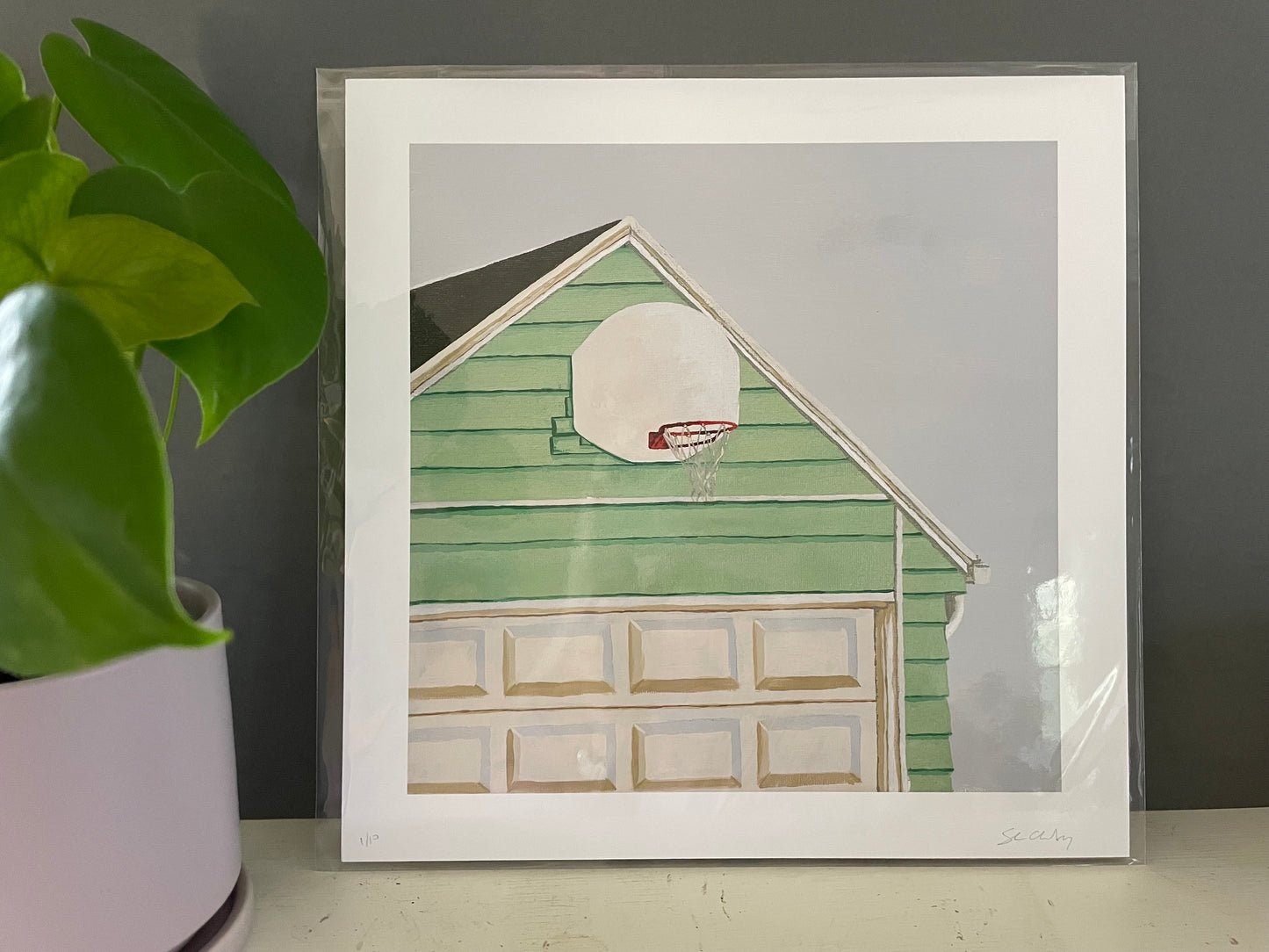 Garage Hoops - Modern Art Print