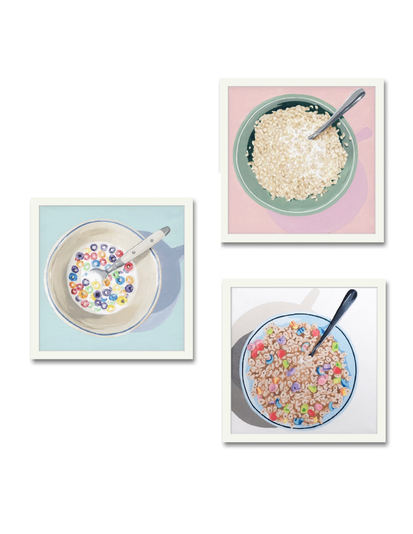 Set of 3 Cereal Art Prints