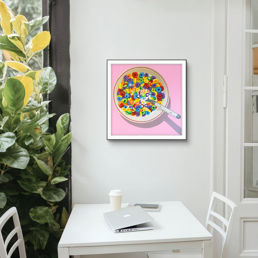 Pink Fruit Loops - Contemporary Pop Art Print