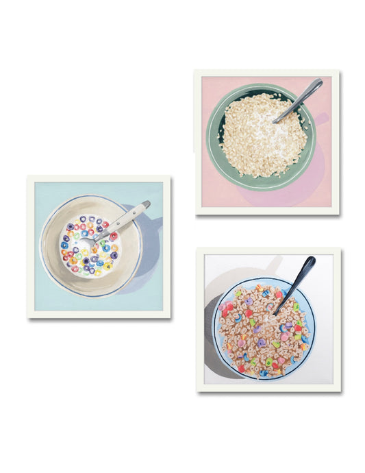 Set of 3 Cereal Art Prints