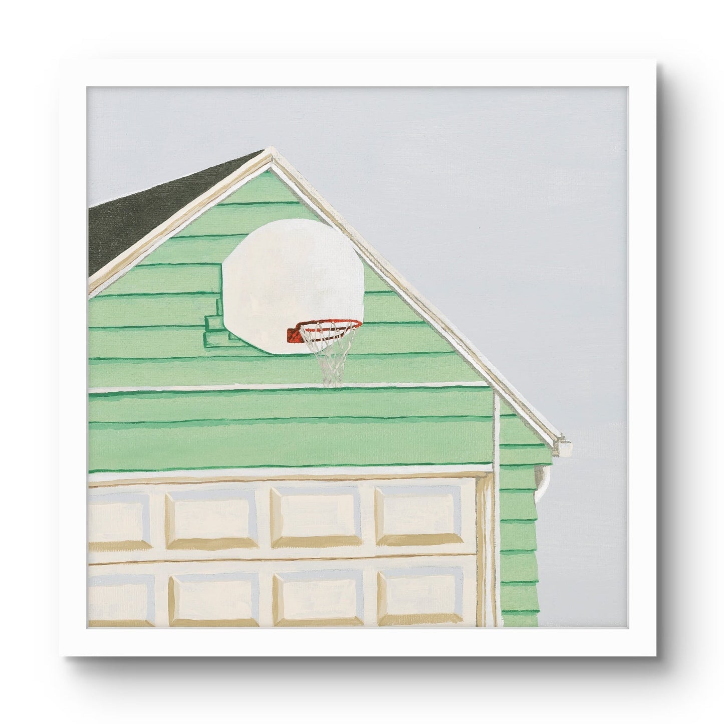Garage Hoops - Contemporary Basketball Pop Art Print