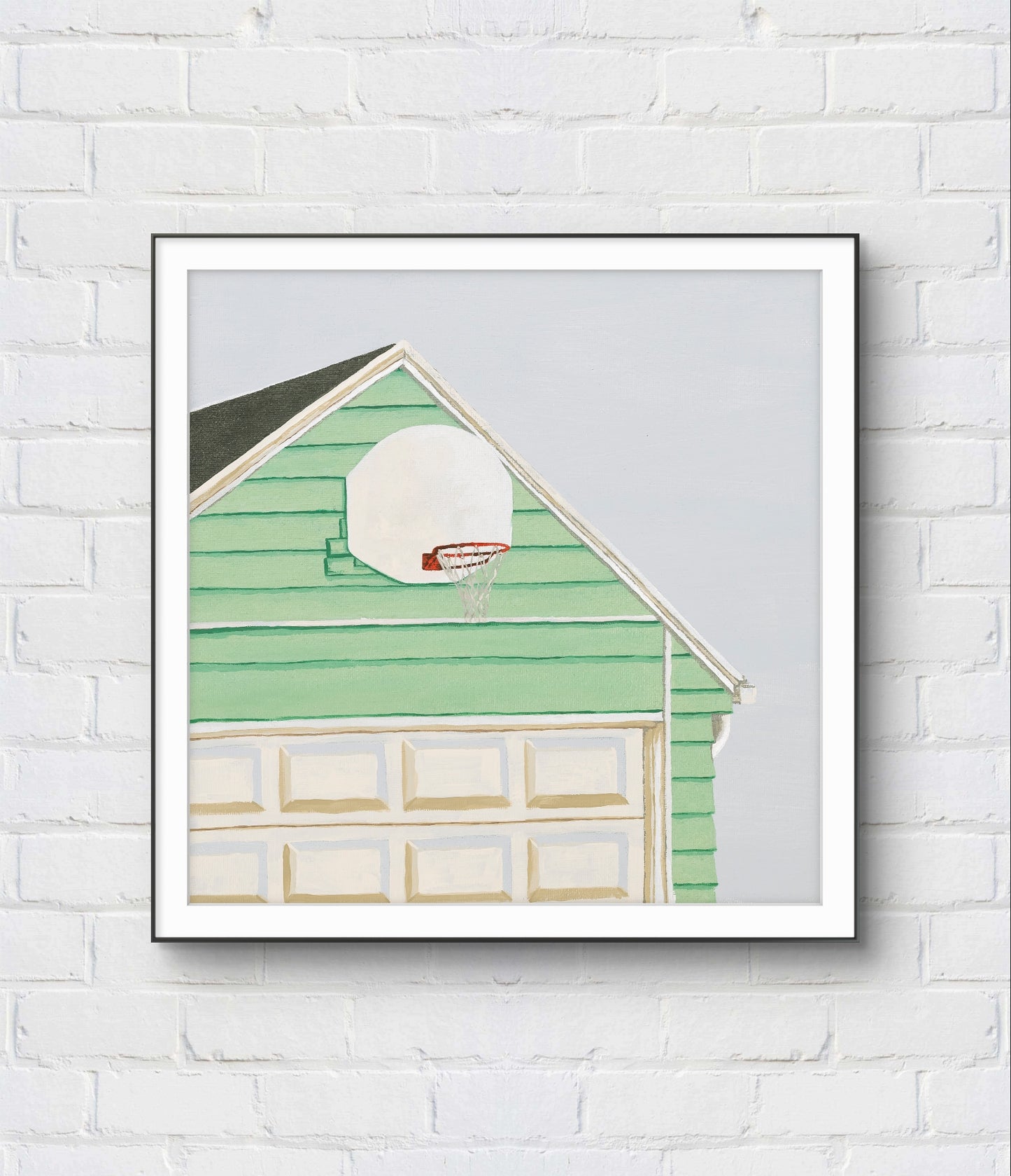 Garage Hoops - Contemporary Basketball Pop Art Print