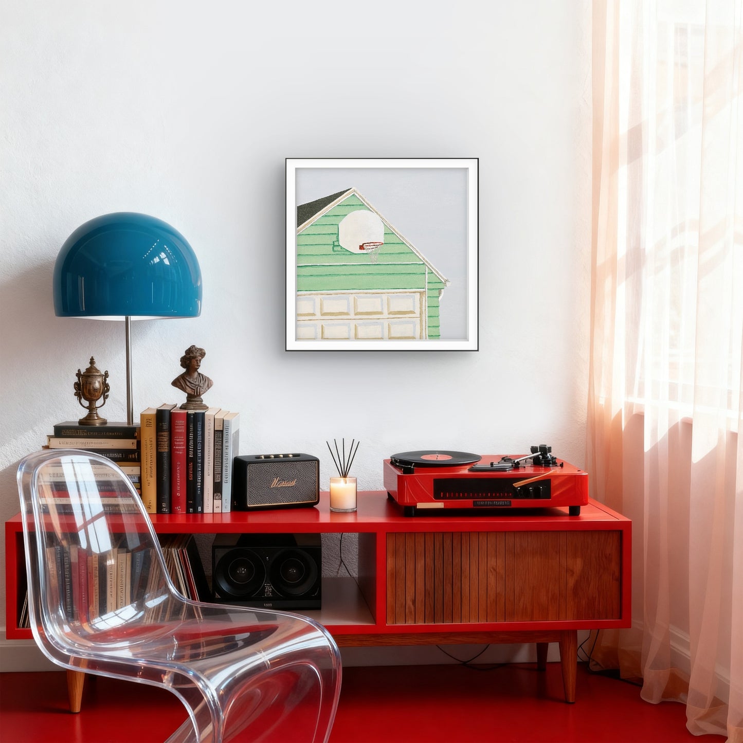 Garage Hoops - Contemporary Basketball Pop Art Print